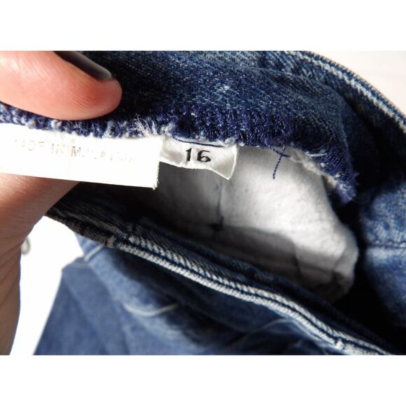 Dockers Denim Skirt Medium Large READ Knee Length Womens High Waisted Pencil V - Picture 16 of 16